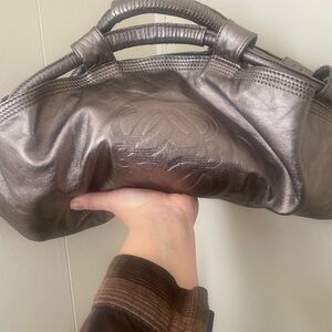 Loewe silver napa leather Aire bag